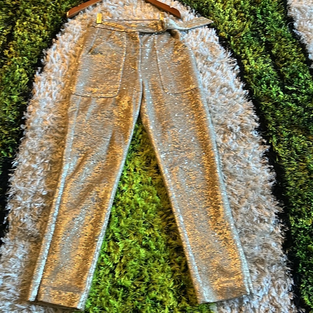 Jonathan Simkhai Glam Gold Sequined Pants